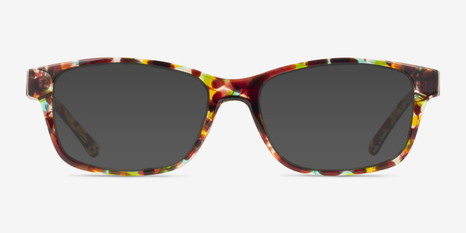 Haley Brown Pattern PlasticEyeglass Frames from EyeBuyDirect, with Tinted Lenses