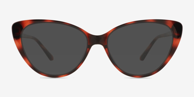 Ida Tortoise PlasticEyeglass Frames from EyeBuyDirect, with Tinted Lenses