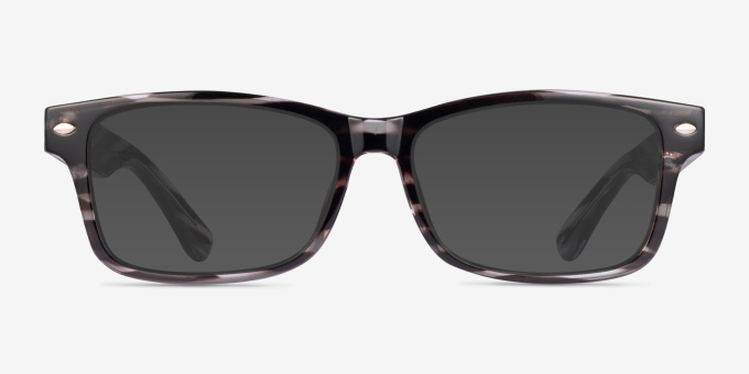 Hobbs Gray Horn PlasticEyeglass Frames from EyeBuyDirect, with Tinted Lenses