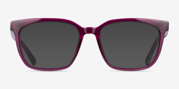 Helena Purple Red PlasticEyeglass Frames from EyeBuyDirect, with Tinted Lenses