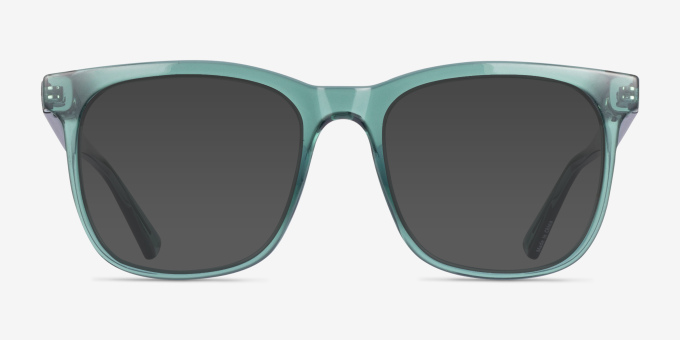 Rowen Clear Green PlasticEyeglass Frames from EyeBuyDirect, with Tinted Lenses