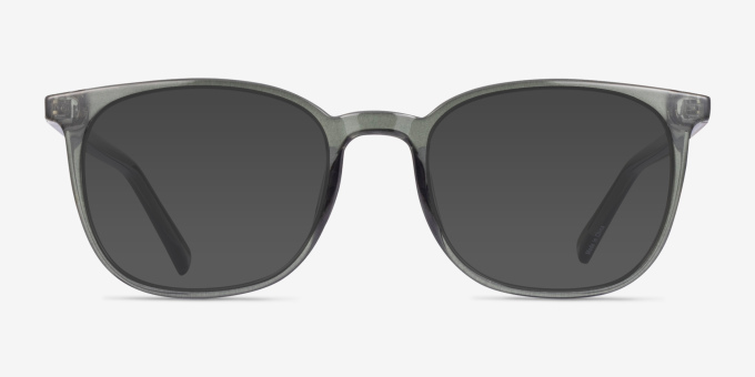 Ira Clear Green PlastiqueMontures de lunettes de vue d'EyeBuyDirect, Avec des Verres Teintés