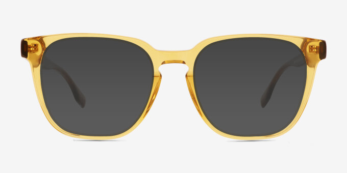 Jo Clear Brown AcetateEyeglass Frames from EyeBuyDirect, with Tinted Lenses