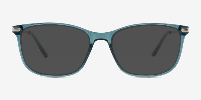 Marty Bleu MétalMontures de lunettes de vue d'EyeBuyDirect, Avec des Verres Teintés