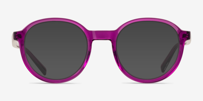 Nova Clear Purple AcetateEyeglass Frames from EyeBuyDirect, with Tinted Lenses