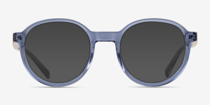 Nova Clear Blue AcétateMontures de lunettes de vue d'EyeBuyDirect, Avec des Verres Teintés