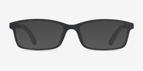 Corvallis Black Plastic Eyeglass Frames from EyeBuyDirect, with Tinted Lenses