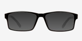 Bandon Noir Plastique Montures de lunettes de vue d'EyeBuyDirect, with Tinted Lenses