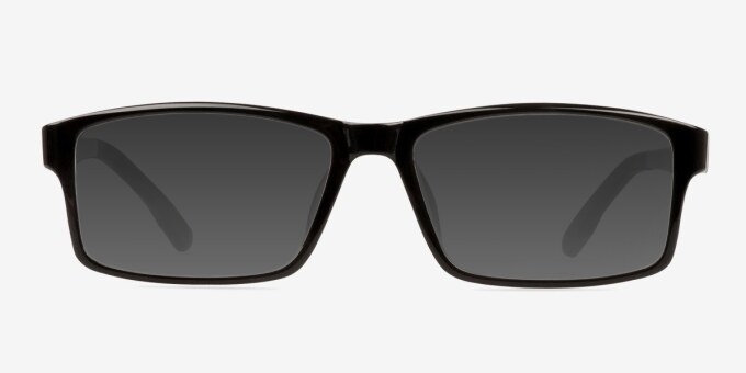 Bandon Black PlasticEyeglass Frames from EyeBuyDirect, with Tinted Lenses