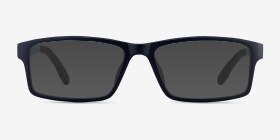 Bandon Navy Plastic Eyeglass Frames from EyeBuyDirect, with Tinted Lenses