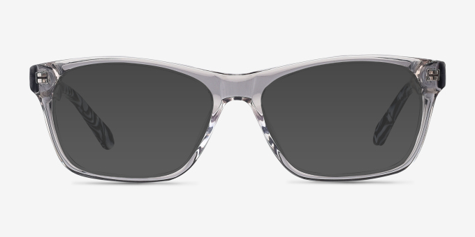 Alivia Gray & Clear AcetateEyeglass Frames from EyeBuyDirect, with Tinted Lenses