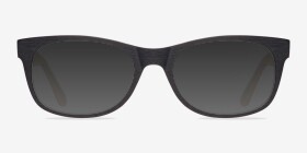 Panama Noir Acétate Montures de lunettes de vue d'EyeBuyDirect, with Tinted Lenses