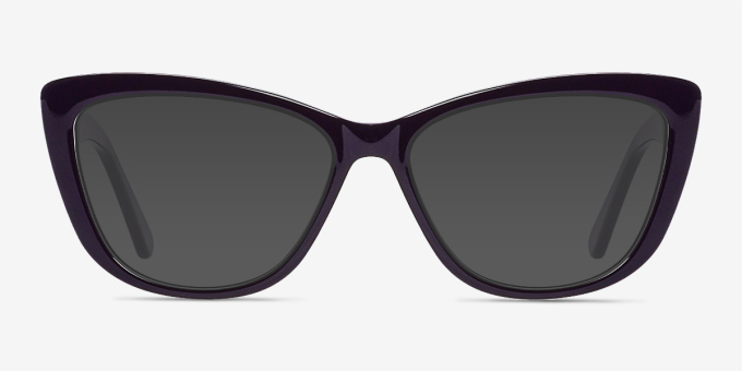 Charlotte Purple AcetateEyeglass Frames from EyeBuyDirect, with Tinted Lenses