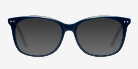 Brittany Bleu marine  Acétate Montures de lunettes de vue d'EyeBuyDirect, with Tinted Lenses