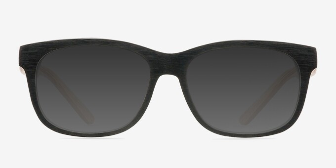 White Pine Black AcetateEyeglass Frames from EyeBuyDirect, with Tinted Lenses
