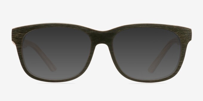 White Pine Olive AcetateEyeglass Frames from EyeBuyDirect, with Tinted Lenses