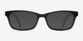 Mesquite  Black/Yellow Acétate Montures de lunettes de vue d'EyeBuyDirect, with Tinted Lenses