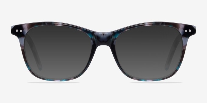 Almost Famous Cat Eye Nebular Blue Glasses for Women | Eyebuydirect
