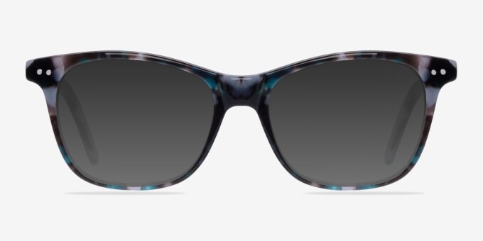 Almost Famous Nebular Blue AcétateMontures de lunettes de vue d'EyeBuyDirect, Avec des Verres Teintés