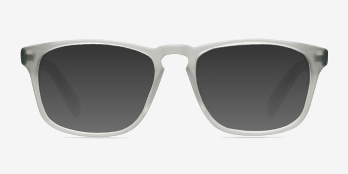 Rhode Island Matte Gray AcetateEyeglass Frames from EyeBuyDirect, with Tinted Lenses