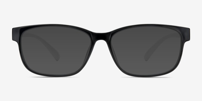 Robbie Black & White PlasticEyeglass Frames from EyeBuyDirect, with Tinted Lenses