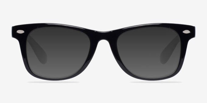 Atlee Black PlasticEyeglass Frames from EyeBuyDirect, with Tinted Lenses