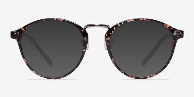Chillax Red & Floral MetalEyeglass Frames from EyeBuyDirect, with Tinted Lenses