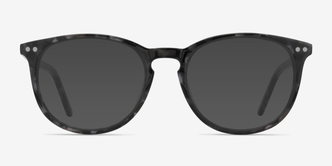 Fiction Gray & Floral AcetateEyeglass Frames from EyeBuyDirect, with Tinted Lenses