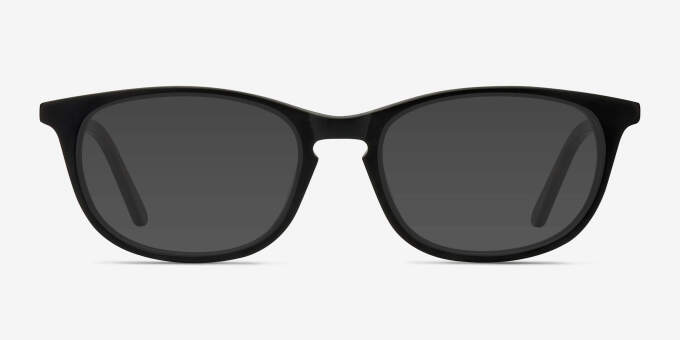 Valentin Matte Black AcetateEyeglass Frames from EyeBuyDirect, with Tinted Lenses