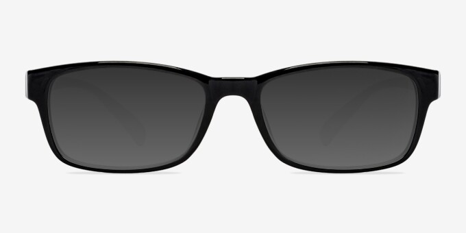 Danny Black & White PlasticEyeglass Frames from EyeBuyDirect, with Tinted Lenses