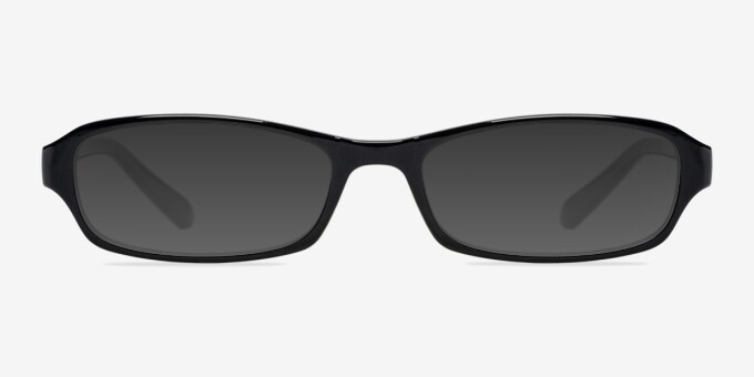 Adept Black PlasticEyeglass Frames from EyeBuyDirect, with Tinted Lenses