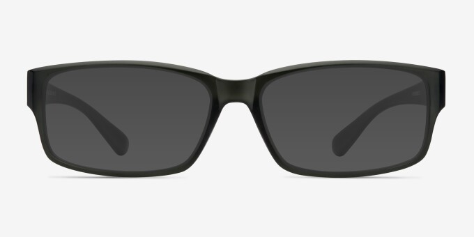 Apollo Matte Gray PlasticEyeglass Frames from EyeBuyDirect, with Tinted Lenses