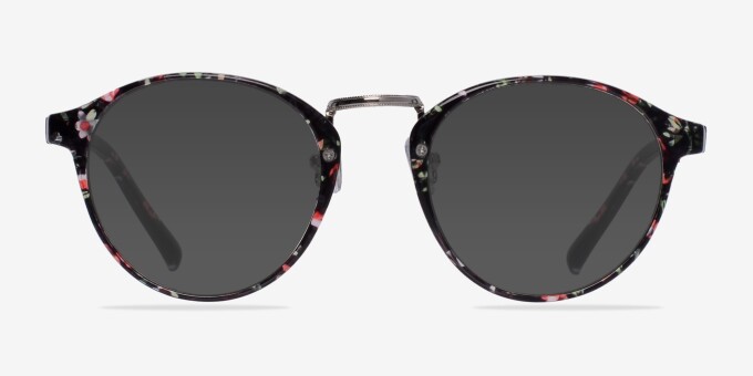 Small Chillax Red & Floral MetalEyeglass Frames from EyeBuyDirect, with Tinted Lenses