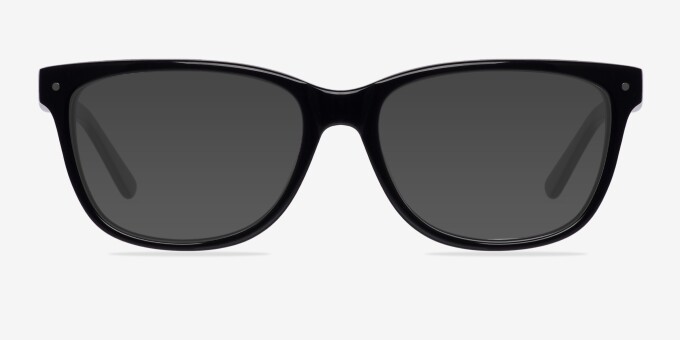 Allure Black AcetateEyeglass Frames from EyeBuyDirect, with Tinted Lenses