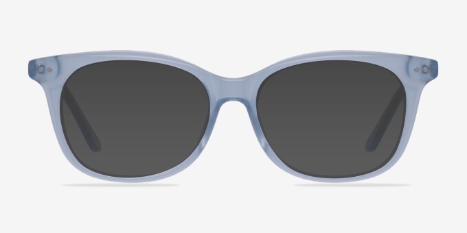 Brittany Clear Blue AcetateEyeglass Frames from EyeBuyDirect, with Tinted Lenses