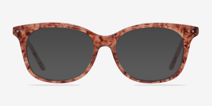 Brittany Brown & Floral AcetateEyeglass Frames from EyeBuyDirect, with Tinted Lenses
