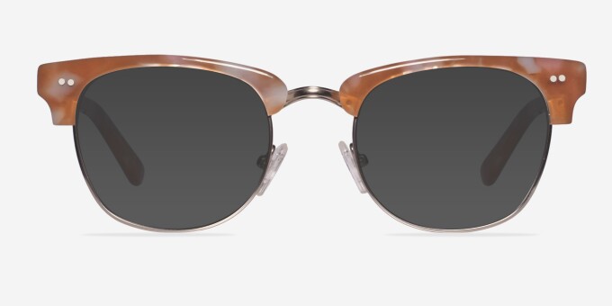 Concorde Brown & Silver Acetate, MetalEyeglass Frames from EyeBuyDirect, with Tinted Lenses