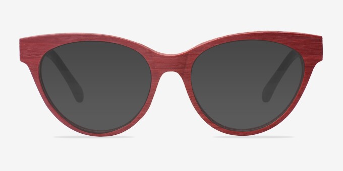 Jane Birkin Berry Red AcetateEyeglass Frames from EyeBuyDirect, with Tinted Lenses