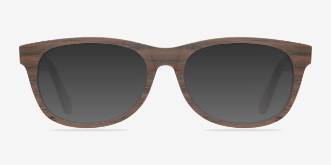 Panama Brown & Striped AcetateEyeglass Frames from EyeBuyDirect, with Tinted Lenses