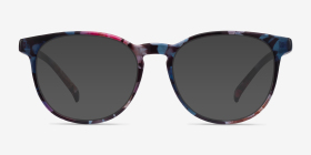 Chilling Pink/Floral Plastique Montures de lunettes de vue d'EyeBuyDirect, with Tinted Lenses