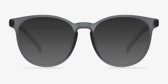 Chilling Matte Gray PlasticEyeglass Frames from EyeBuyDirect, with Tinted Lenses