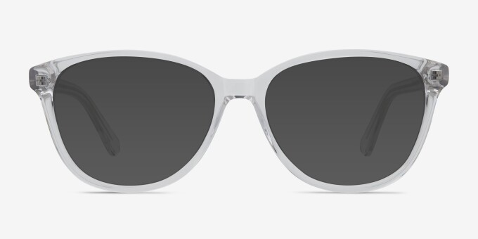 Hepburn Clear AcetateEyeglass Frames from EyeBuyDirect, with Tinted Lenses