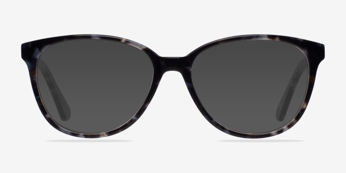 Hepburn Gray & Floral AcetateEyeglass Frames from EyeBuyDirect, with Tinted Lenses