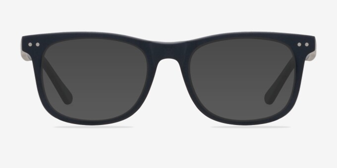 Montreal Matte Navy AcetateEyeglass Frames from EyeBuyDirect, with Tinted Lenses