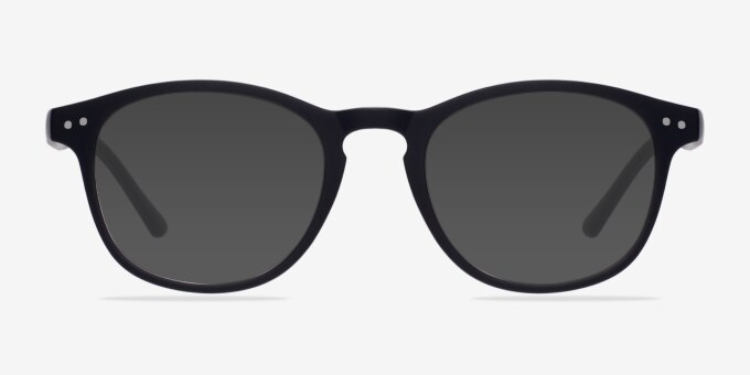 Instant Crush Matte Navy PlasticEyeglass Frames from EyeBuyDirect, with Tinted Lenses