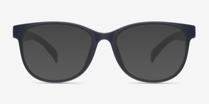 Warren Matte Navy PlasticEyeglass Frames from EyeBuyDirect, with Tinted Lenses