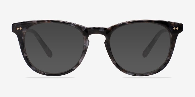 Flume Gray & Floral AcétateMontures de lunettes de vue d'EyeBuyDirect, Avec des Verres Teintés