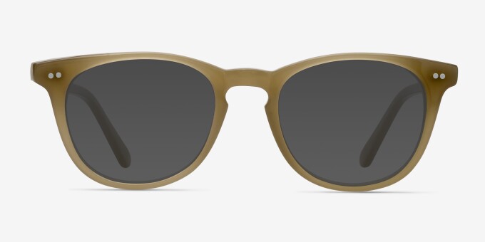 Flume Taupe AcetateEyeglass Frames from EyeBuyDirect, with Tinted Lenses
