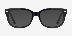 Little John Noir Acétate Montures de lunettes de vue d'EyeBuyDirect, with Tinted Lenses
