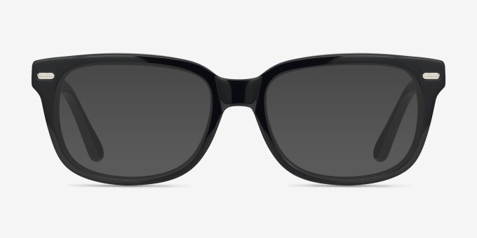 Little John Black AcetateEyeglass Frames from EyeBuyDirect, with Tinted Lenses